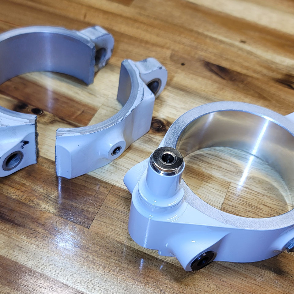 Reverse engineering at the Eagle Group: broken part and reverse engineered machined part